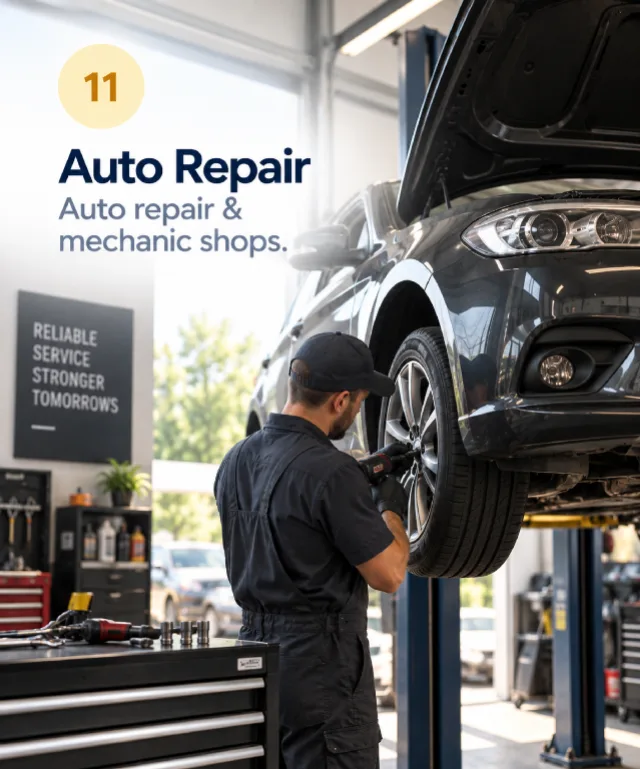 11 - Auto Repair. Auto repair & mechanic shops.