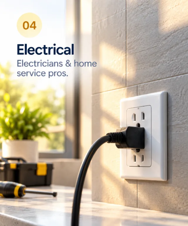 04 - Electrical. Electricians & home service pros.