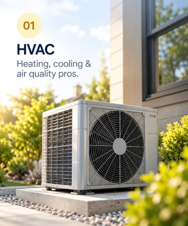 01 - HVAC. Heating, cooling & air quality pros.